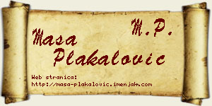 Maša Plakalović vizit kartica